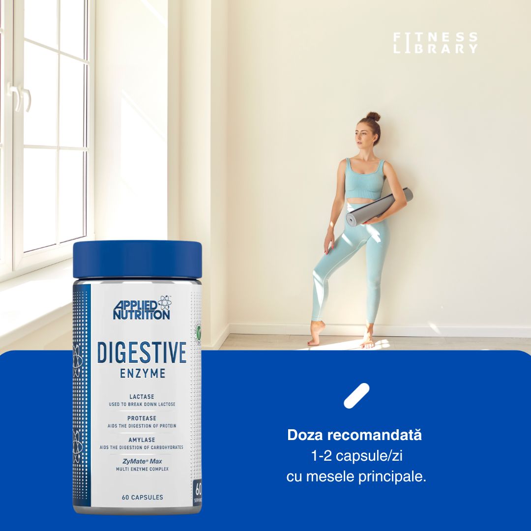 Digestie perfectă și absorbție completă cu Enzime Digestive Applied Nutrition. Vitalitate resimțită din interior!