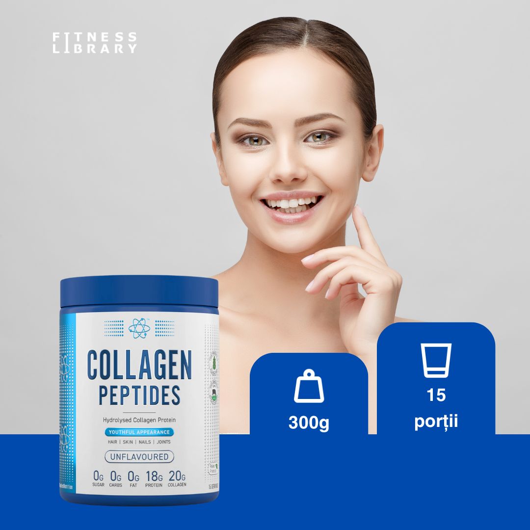 Colagen hidrolizat APPLIED NUTRITION: Piele, păr și unghii revitalizate. Investeste în frumusețea ta atemporală.