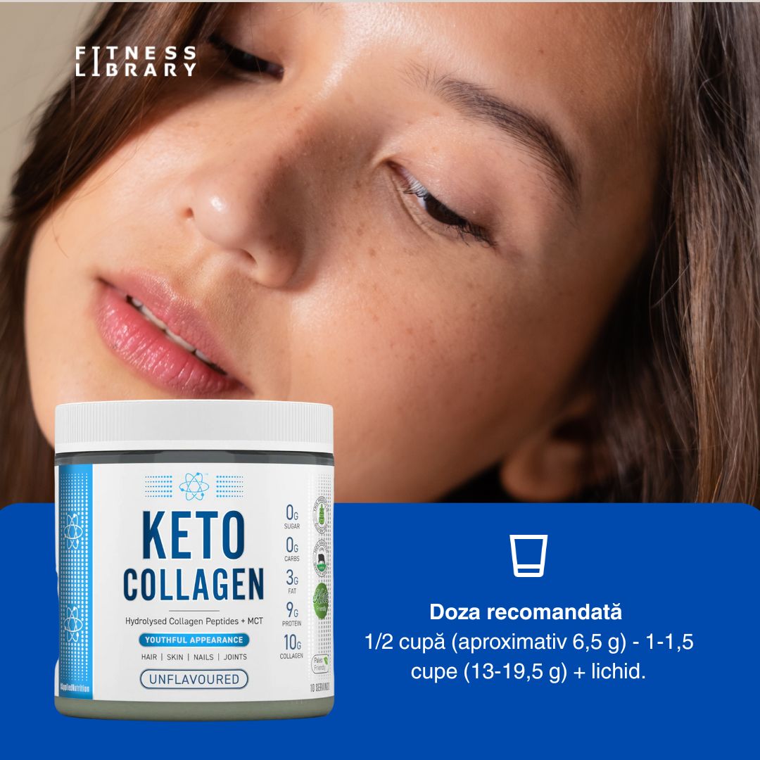 Vitalitate și strălucire radiantă cu Keto Collagen de la Applied Nutrition.