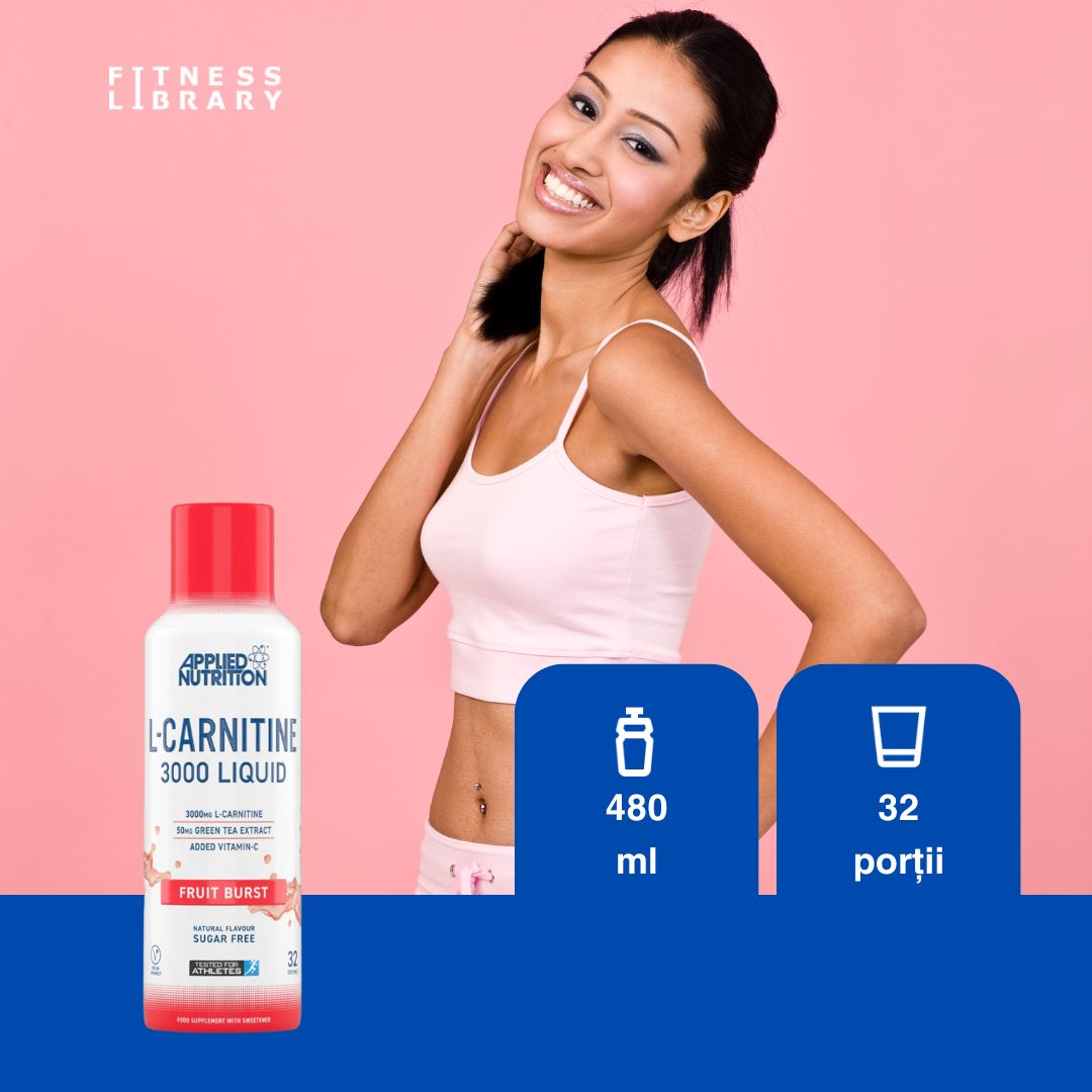 Sculptează-ți silueta și amplifică-ți energia cu L-Carnitină Lichidă 3000 de la Applied Nutrition.
