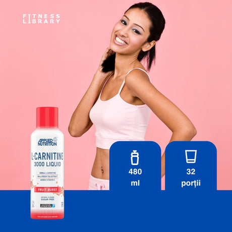 Sculptează-ți silueta și amplifică-ți energia cu L-Carnitină Lichidă 3000 de la Applied Nutrition.