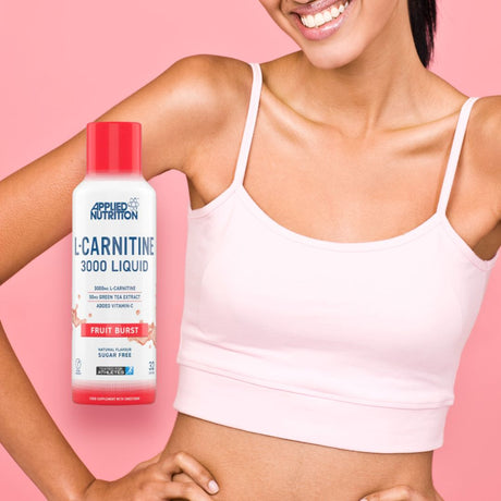 Performanță maximă și siluetă sculptată cu L-Carnitină Lichidă 3000 de la Applied Nutrition. Energie pură pentru o versiune mai bună a ta.