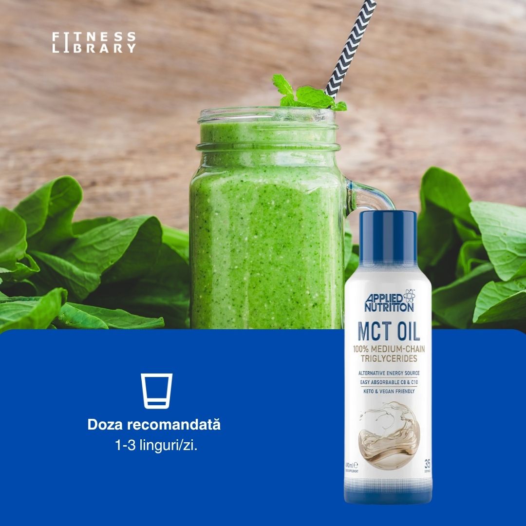 Energie și claritate mentală cu Ulei MCT Applied Nutrition. Performanță de vârf!