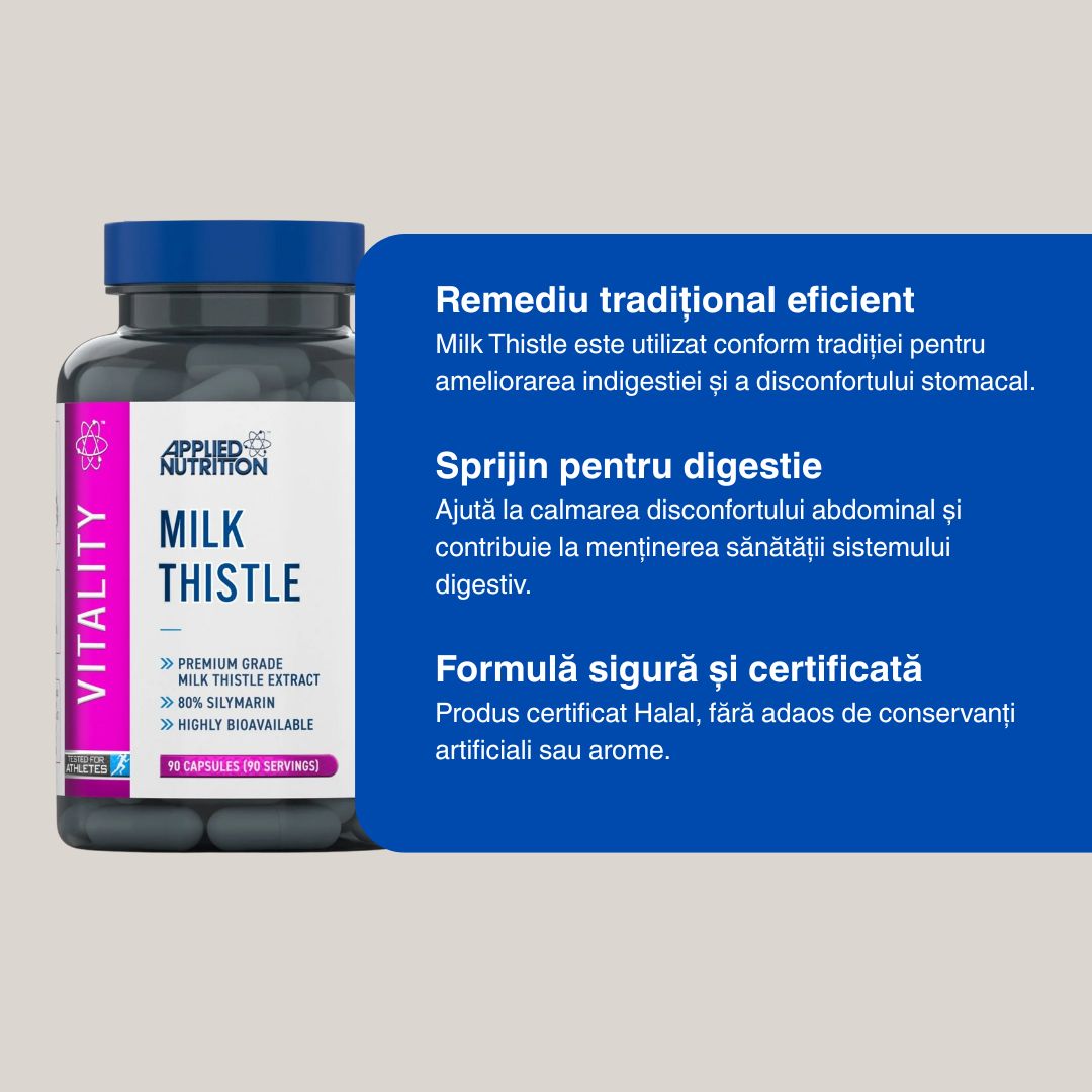 Armurariu APPLIED NUTRITION: Digestie ușoară, ficat sănătos, energie vibrantă.