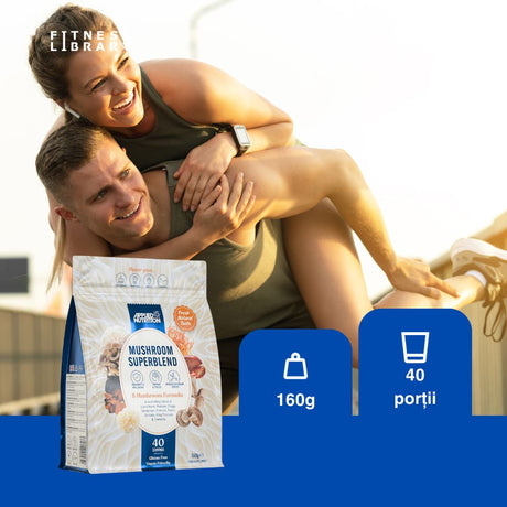 Energie vibrantă și claritate mentală cu Superblend de ciuperci de la Applied Nutrition. 8 ciuperci medicinale pentru o viață la maximum.