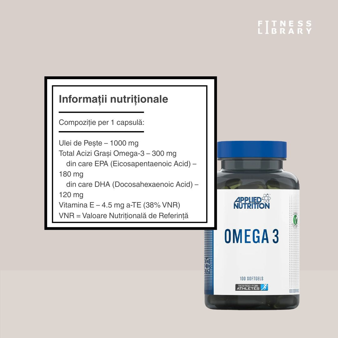 Omega 3 de la Applied Nutrition: Claritate mentală și energie radiantă, din interior spre exterior.