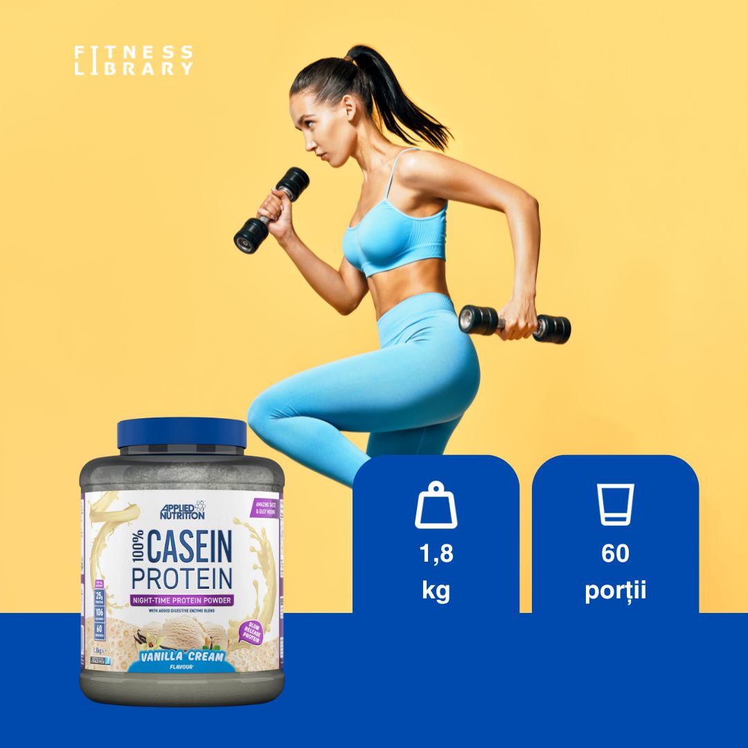 Recuperare musculară nocturnă cu Caseină Micelară. Siluetă sculptată la trezire.