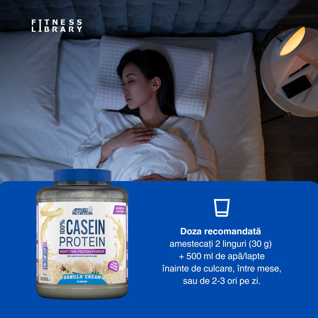 Recuperare musculară nocturnă cu proteină micelară din cazeină. Trezește-te transformat!