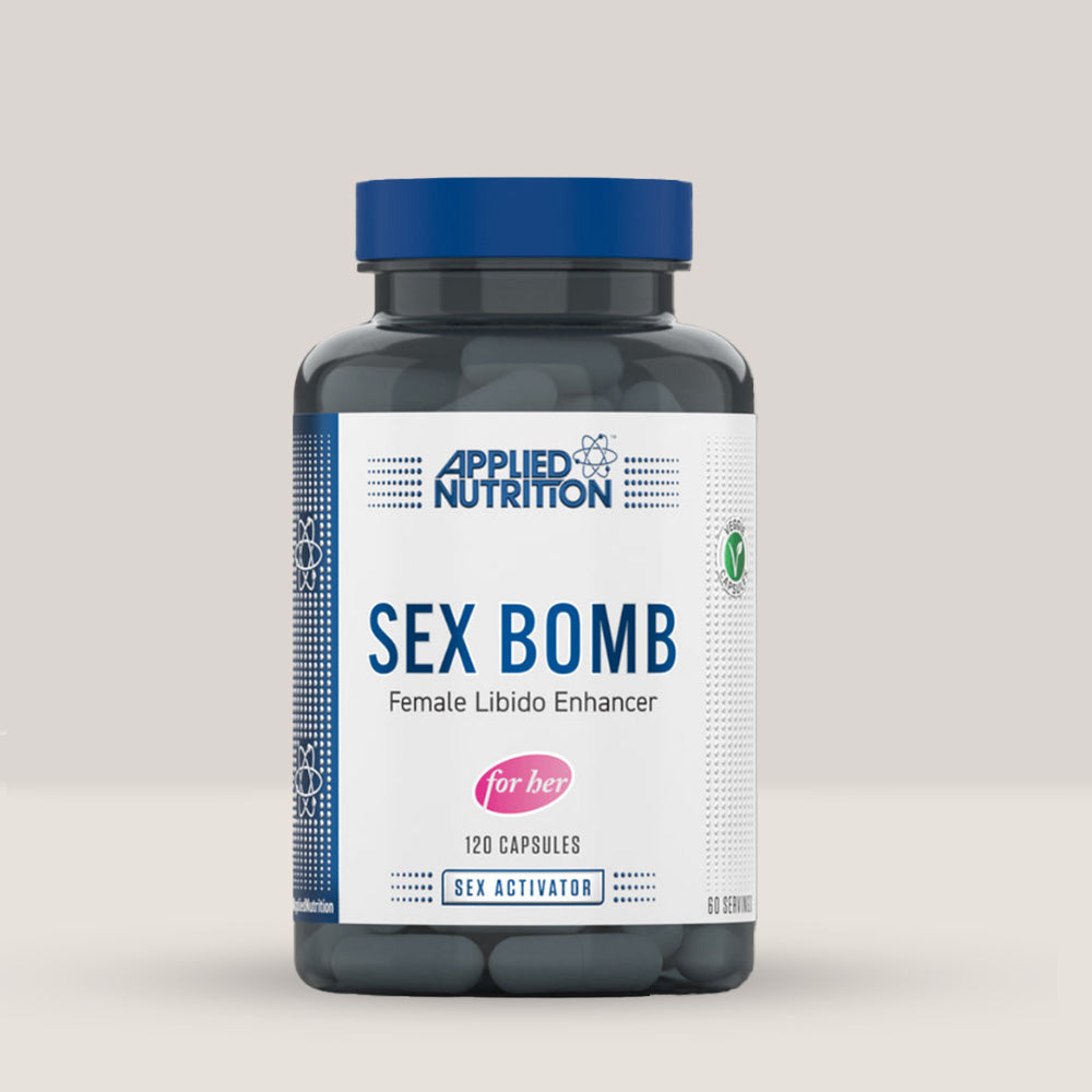 Amplifică-ți senzualitatea cu Sex Bomb for Her de la Applied Nutrition. Redescoperă-ți energia și plăcerea.