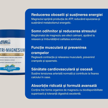 Somn profund, zile energice cu Tri-Magnesium Powder. Relaxare și vitalitate pentru tine.
