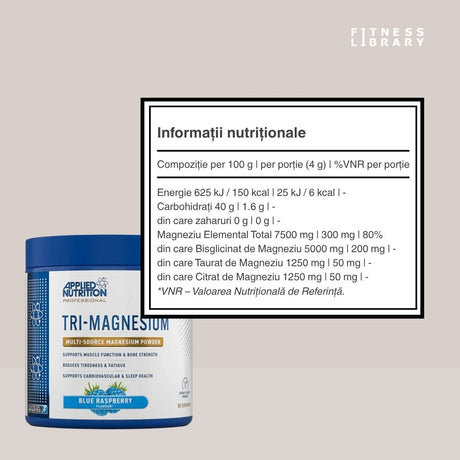 Magneziu Triplă pentru somn odihnitor și energie de durată. Relaxare profundă și vitalitate revitalizantă cu Tri-Magnesium Powder.