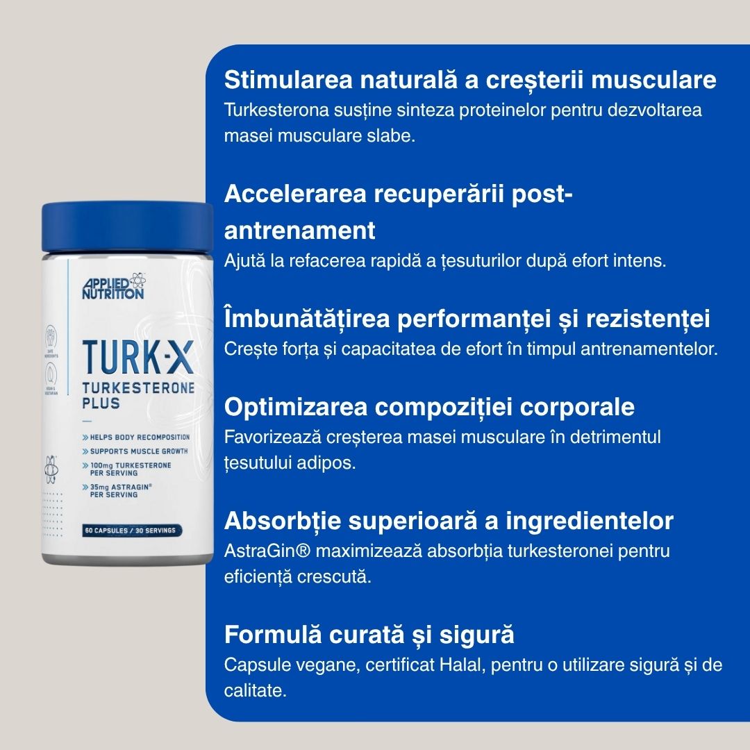 Forță și recuperare rapidă cu TURK-X. Sculptează-ți silueta ideală.