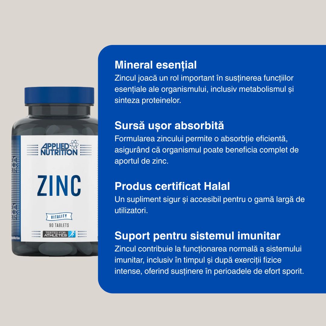 Zinc Vitality: Imunitate puternică, energie amplificată.