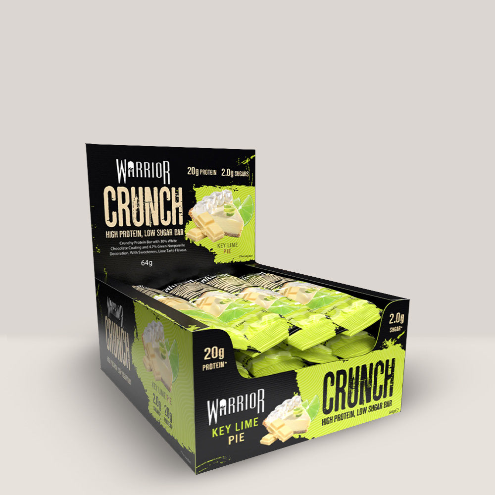 Imagine cu batonul proteic Warrior Crunch Bar de la WARRIOR, 64g. Key Lime Pie aroma.