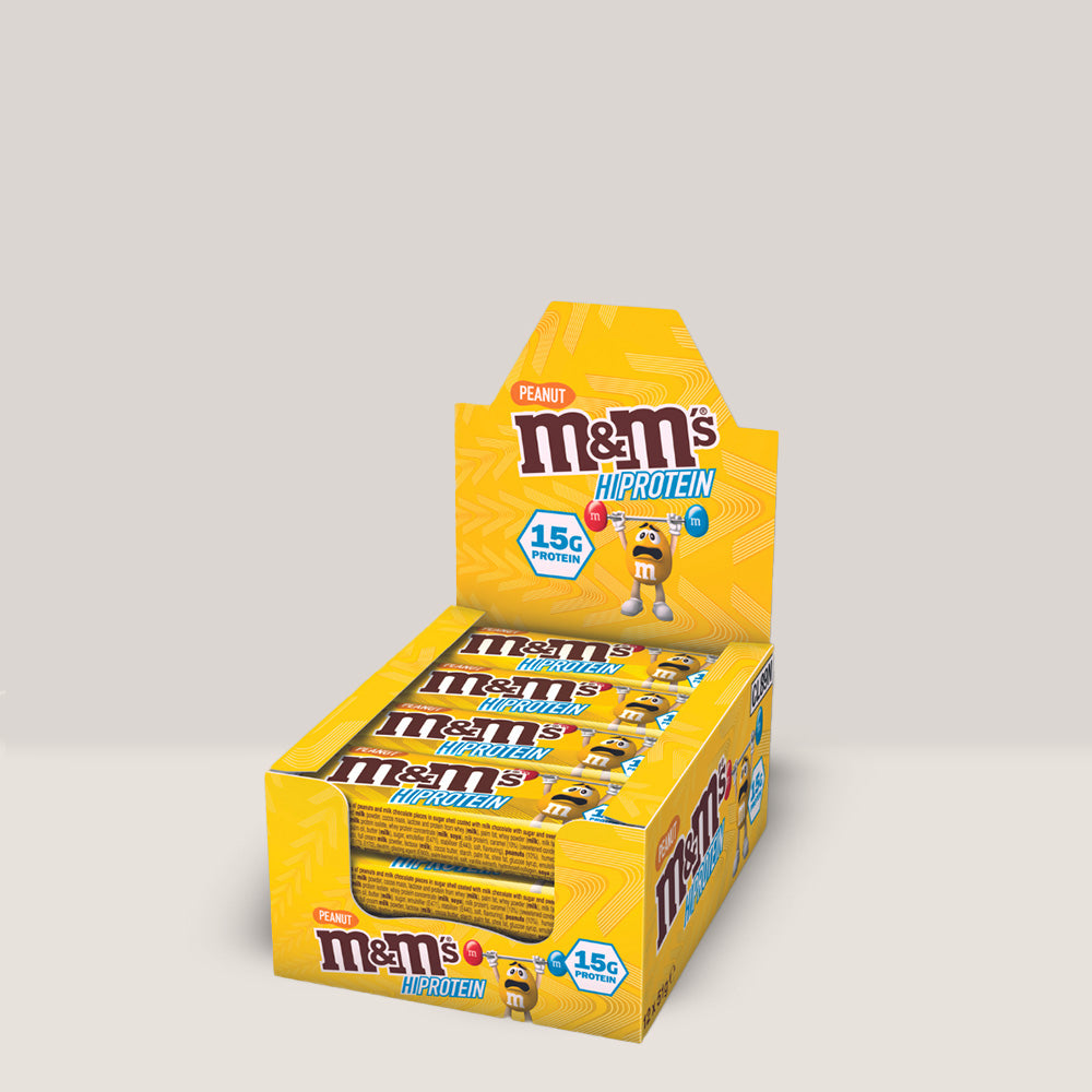 Cutie de 12 batoane proteice M&M's Arahide High Protein Bar de la MARS PROTEIN, 51g per baton.