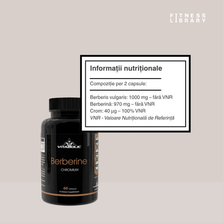 Berberine-1000 Chromium: Echilibru interior, vitalitate și bunăstare naturală.