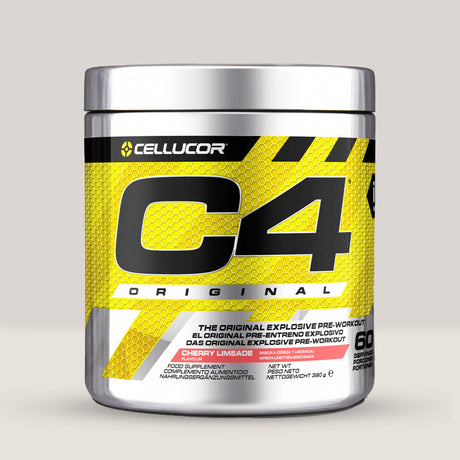 Imagine cu suplimentul pre-workout Cellucor C4, 390g, 60 de serviri. Cherry limeade aroma.
