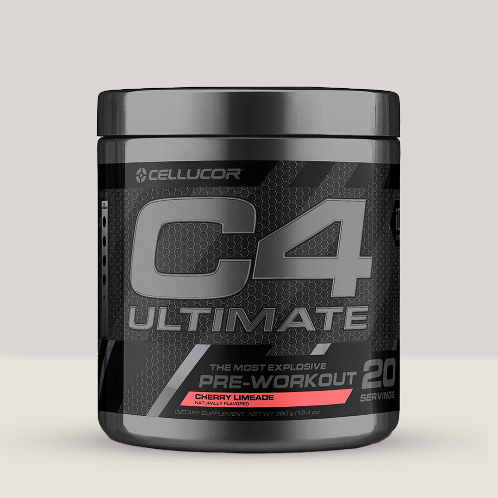 Imagine cu suplimentul pre-workout C4 Ultimate Explosive de la Cellucor, 410g, 20 de serviri. Cherry limeade aroma.