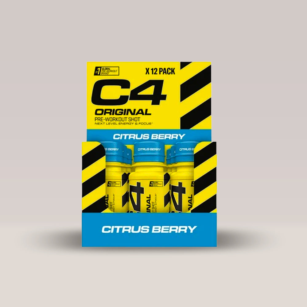 Energie pură și focus maxim pentru antrenamente de vârf cu CELLUCOR C4 Pre-Workout (Citrus Berry).