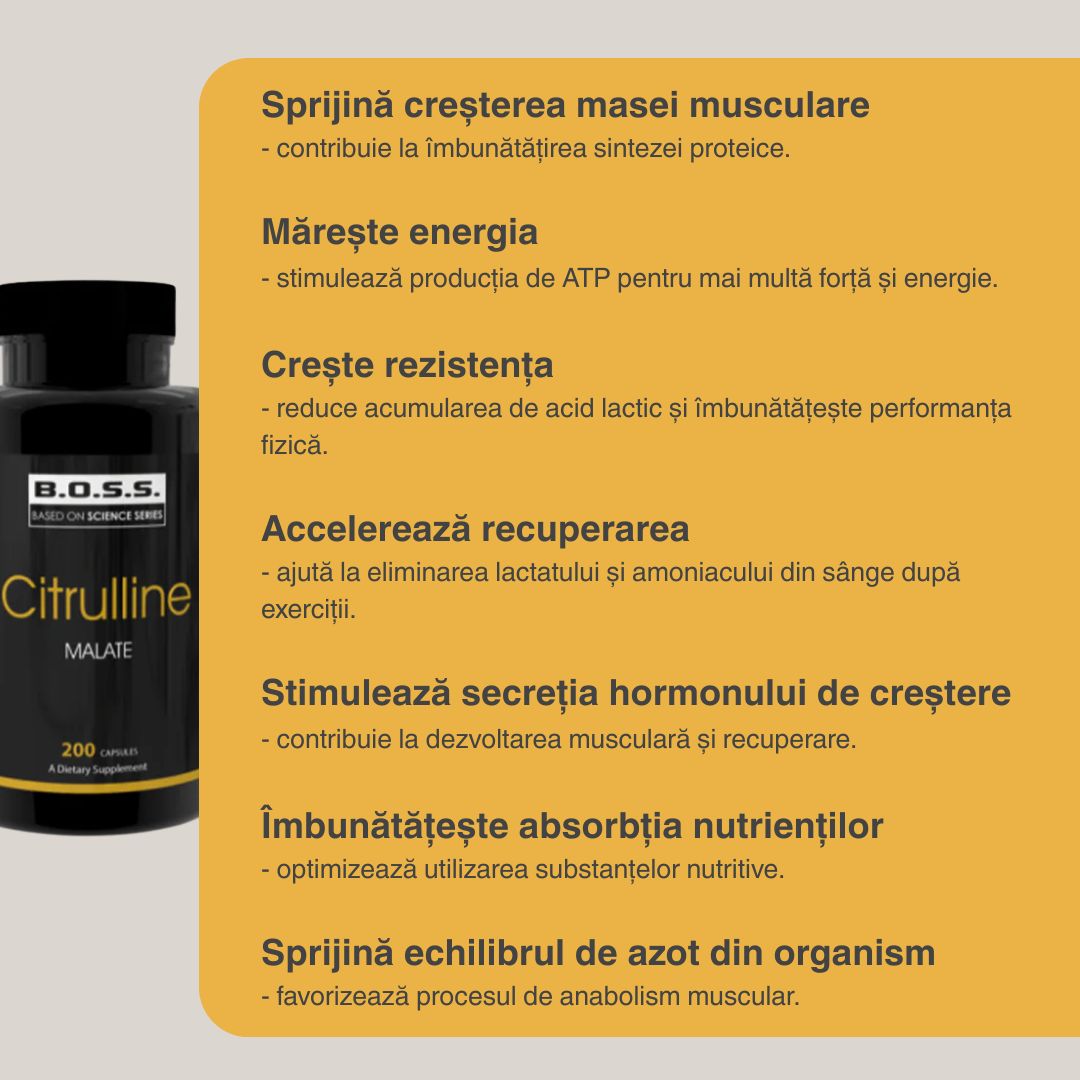 Citrulina Malat Vitabolic: Energie neobosită, performanță maximă.