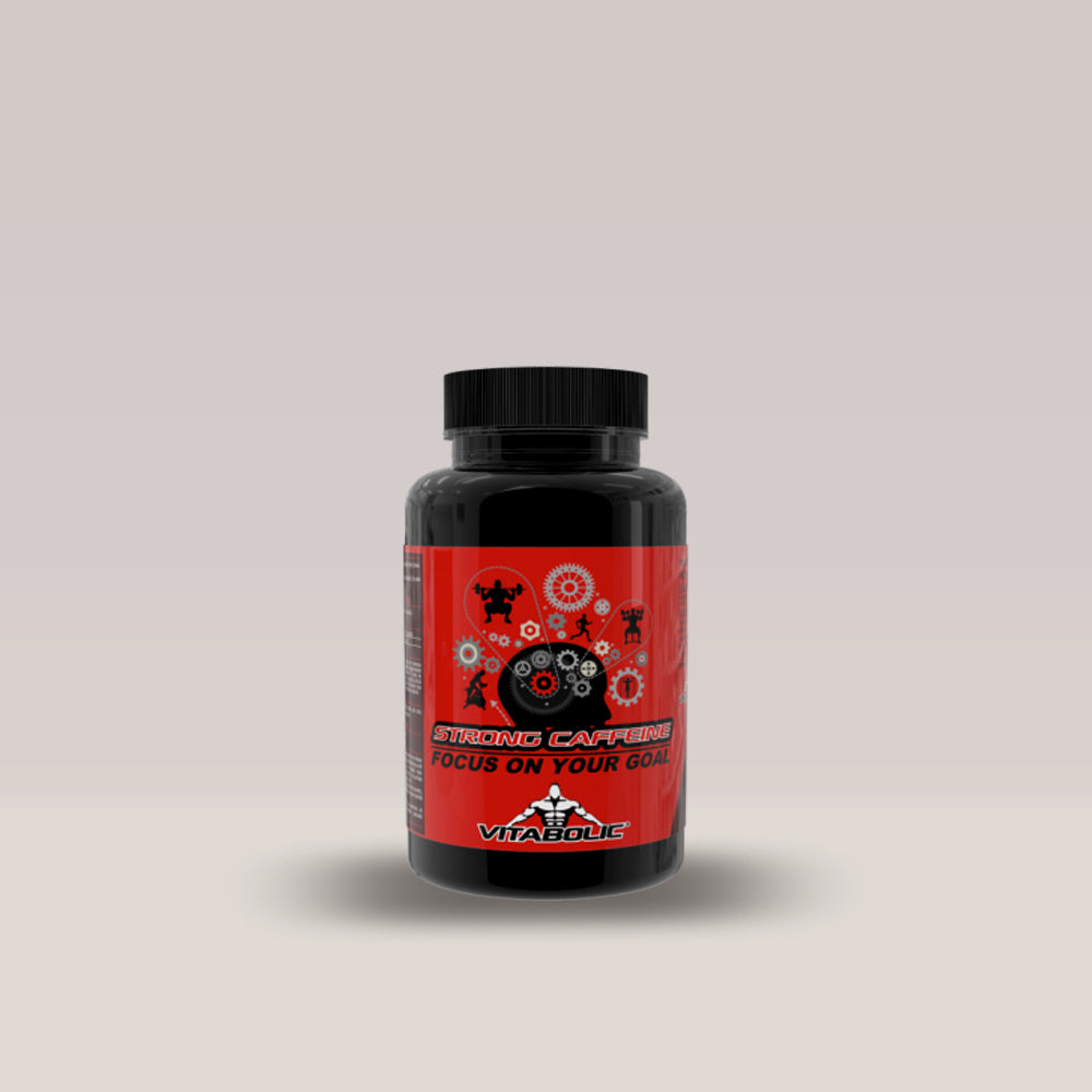 Energie pură și focus de nezdruncinat cu Strong Caffeine Vitabolic. O capsulă, lumea e a ta.