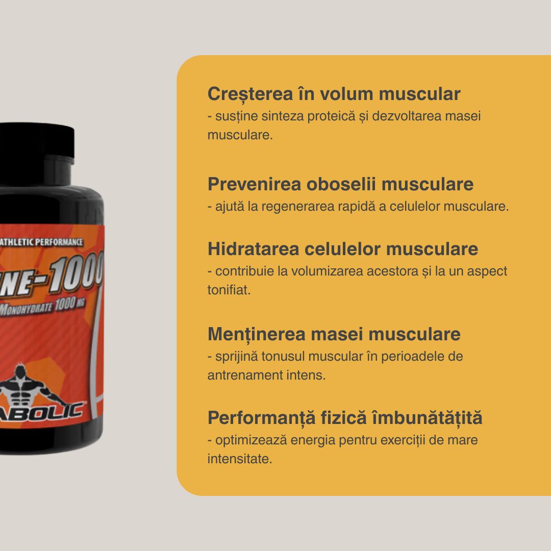 Creatină Monohidrată Vitabolic: Performanță pură.