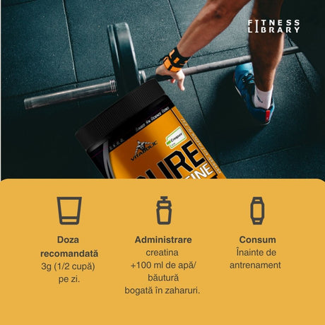 Creatină Creapure® Vitabolic: Performanță maximă, regenerare rapidă.