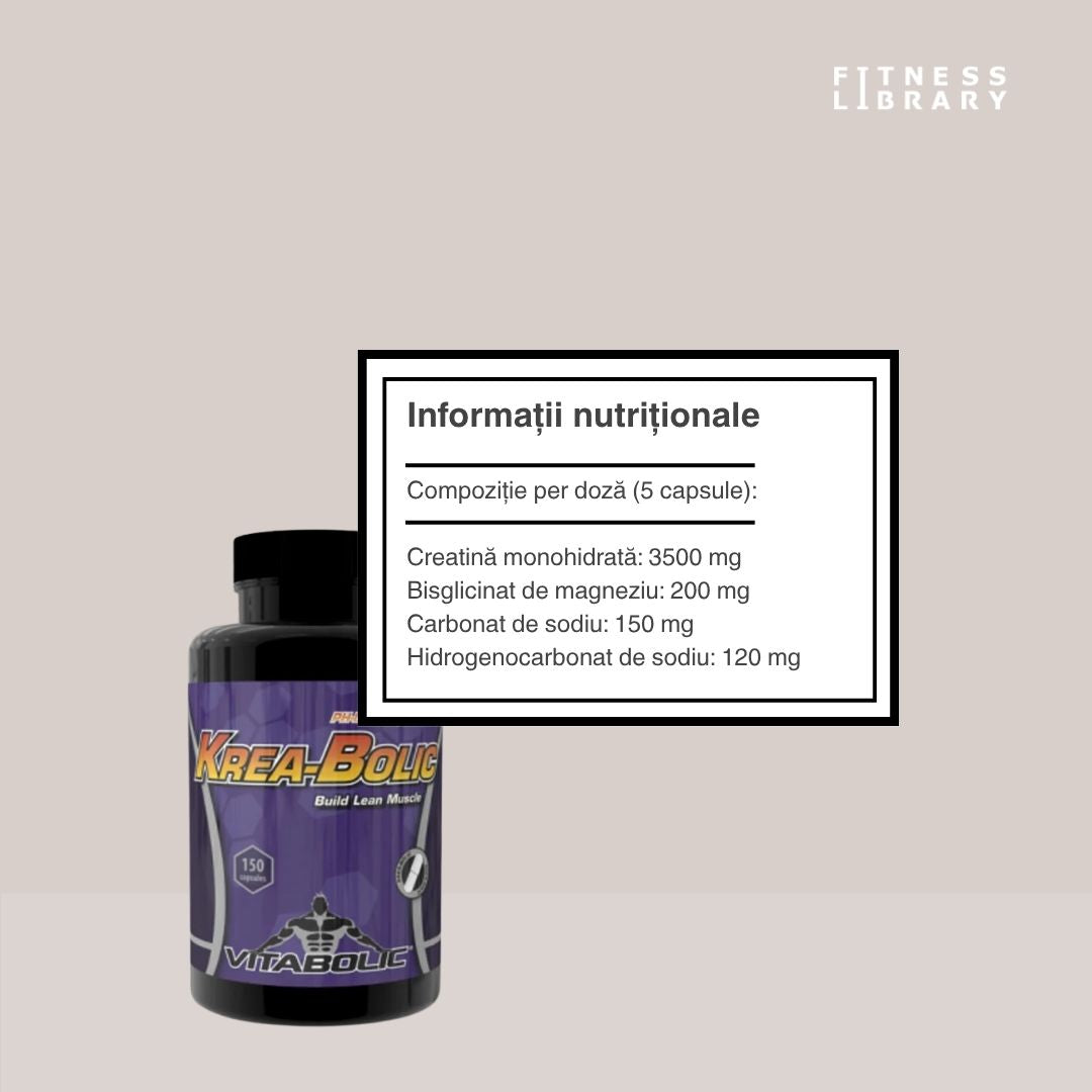 Performanță maximă, recuperare rapidă cu Krea-Bolic Vitabolic. Sculptează-ți corpul!