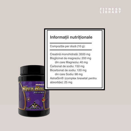 Krea-Bolic: Forță explozivă, recuperare rapidă. Performanțe de vârf cu Vitabolic.