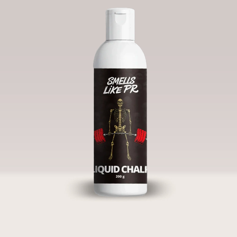 Recipient de Cretă Lichidă Original de la Smells Like PR, produs profesional pentru aderență, flacon de 200g.