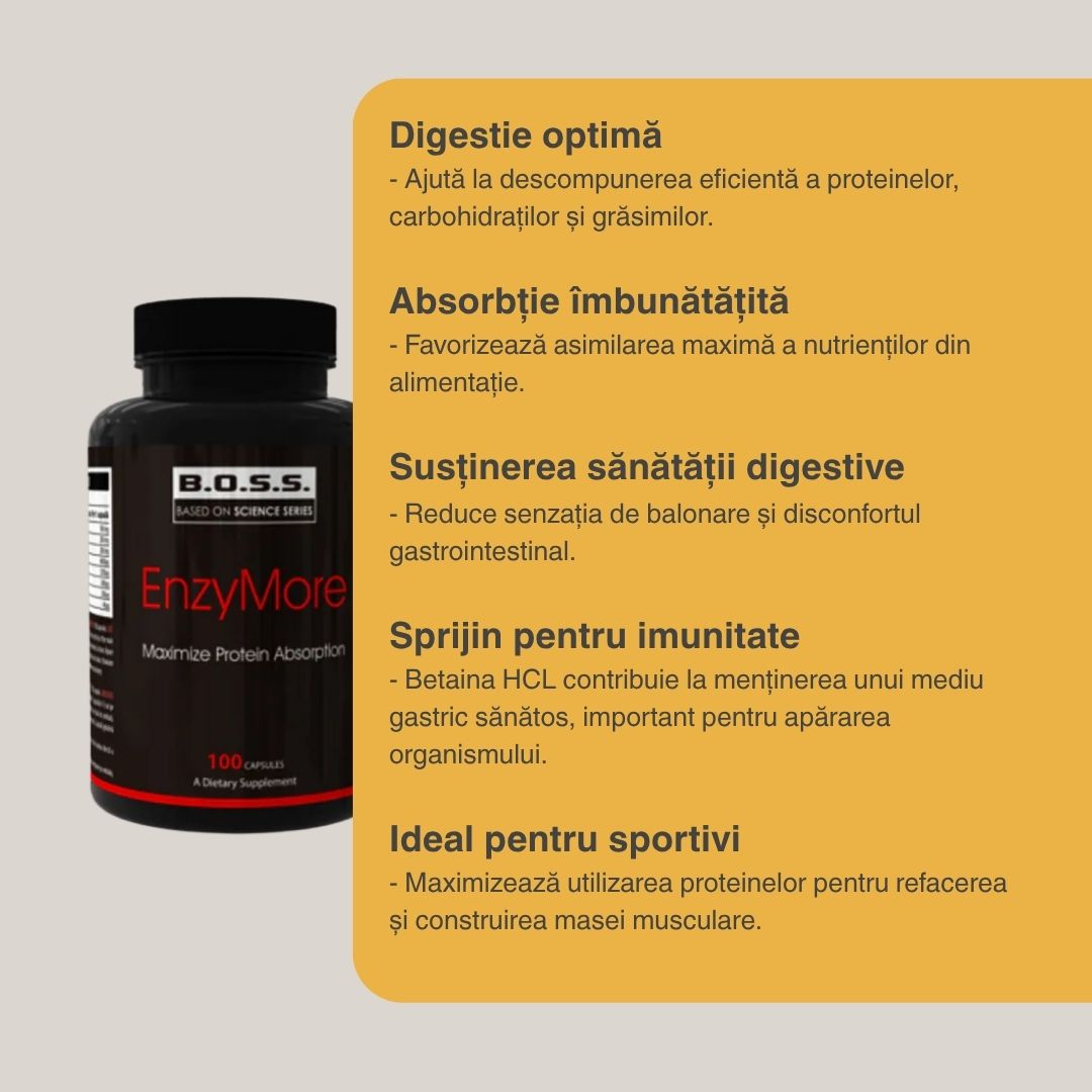 Digestie ușoară și energie vibrantă cu EnzyMore. Simte-te liber!