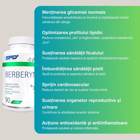 Berberină: Echilibru interior și metabolism regenerat. Vitalitate naturală, bunăstare profundă.