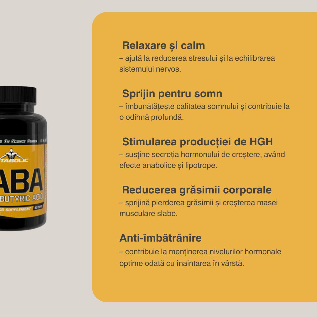 GABA Vitabolic: Relaxare profundă, somn regenerator. Starea de bine absolută.