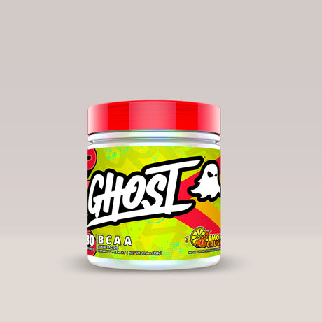 Imagine cu suplimentul GHOST® BCAA Lemon Crush, 330g.