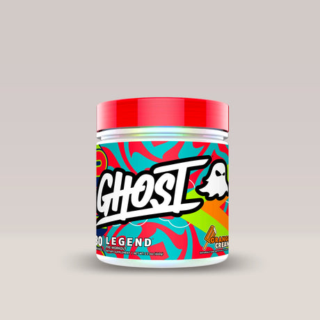 Imagine cu suplimentul pre-workout Ghost Legend V4, 30 de serviri. Orange cream aroma.
