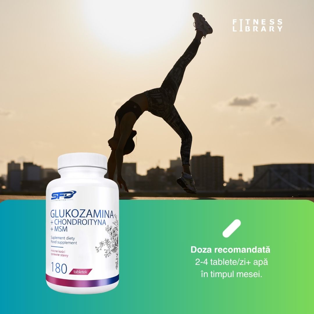 Mobilitate revitalizată cu Glucozamină, Condroitină și MSM. Hrănește articulațiile și bucură-te de libertate în mișcare!