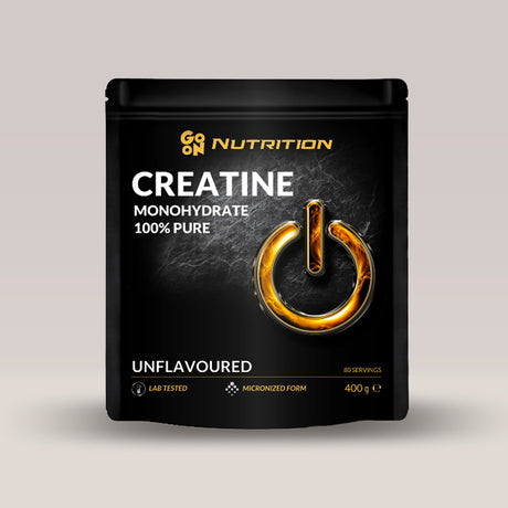 Imagine cu pudra de creatină monohidrat Creatine Monohydrate de la GO ON NUTRITION, 400g, 80 de serviri.