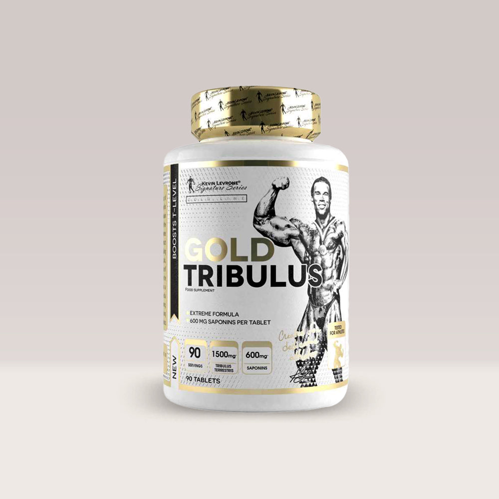 Flacon de supliment cu Tribulus Terrestris Kevin Levrone Gold Tribulus.