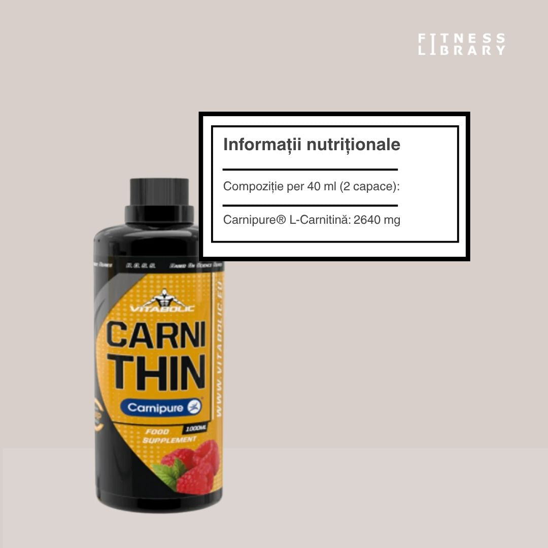 Sculptează-ți silueta cu L-Carnitina lichidă VITABOLIC cu Carnipure®. Performanță optimă garantată.