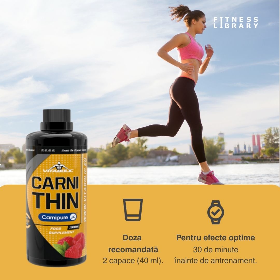 Carni-Thin Vitabolic cu L-Carnitină Carnipure®: Energie pură pentru performanță de vârf și o siluetă sculptată.