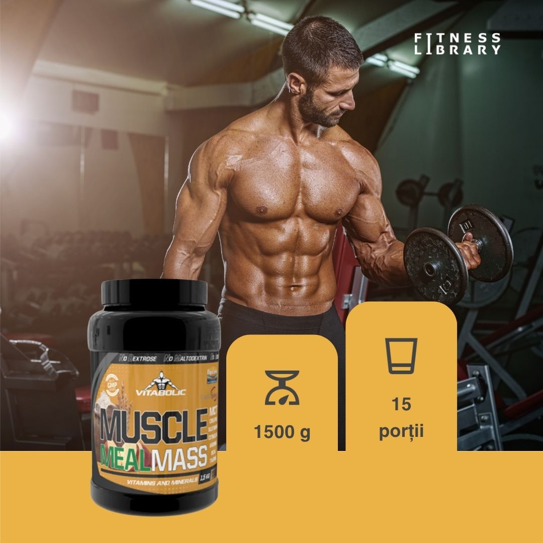 Siluetă ideală, performanță maximă, recuperare rapidă. Muscle Meal Mass Vitabolic - transformare vizibilă.