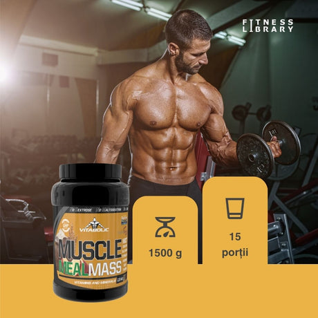 Siluetă ideală, performanță maximă, recuperare rapidă. Muscle Meal Mass Vitabolic - transformare vizibilă.