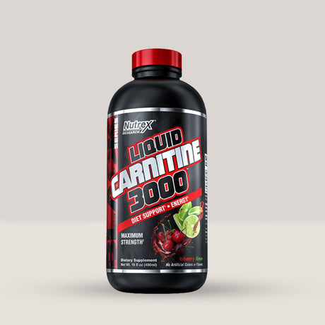 Imagine cu Nutrex Liquid L-Carnitine, arzător de grăsimi lichid, 480ml, 16 serviri. Cherry lime aroma.