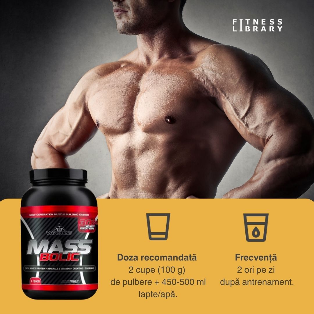 MassBolic: Creștere musculară accelerată și forță explozivă.  Transformă-te.