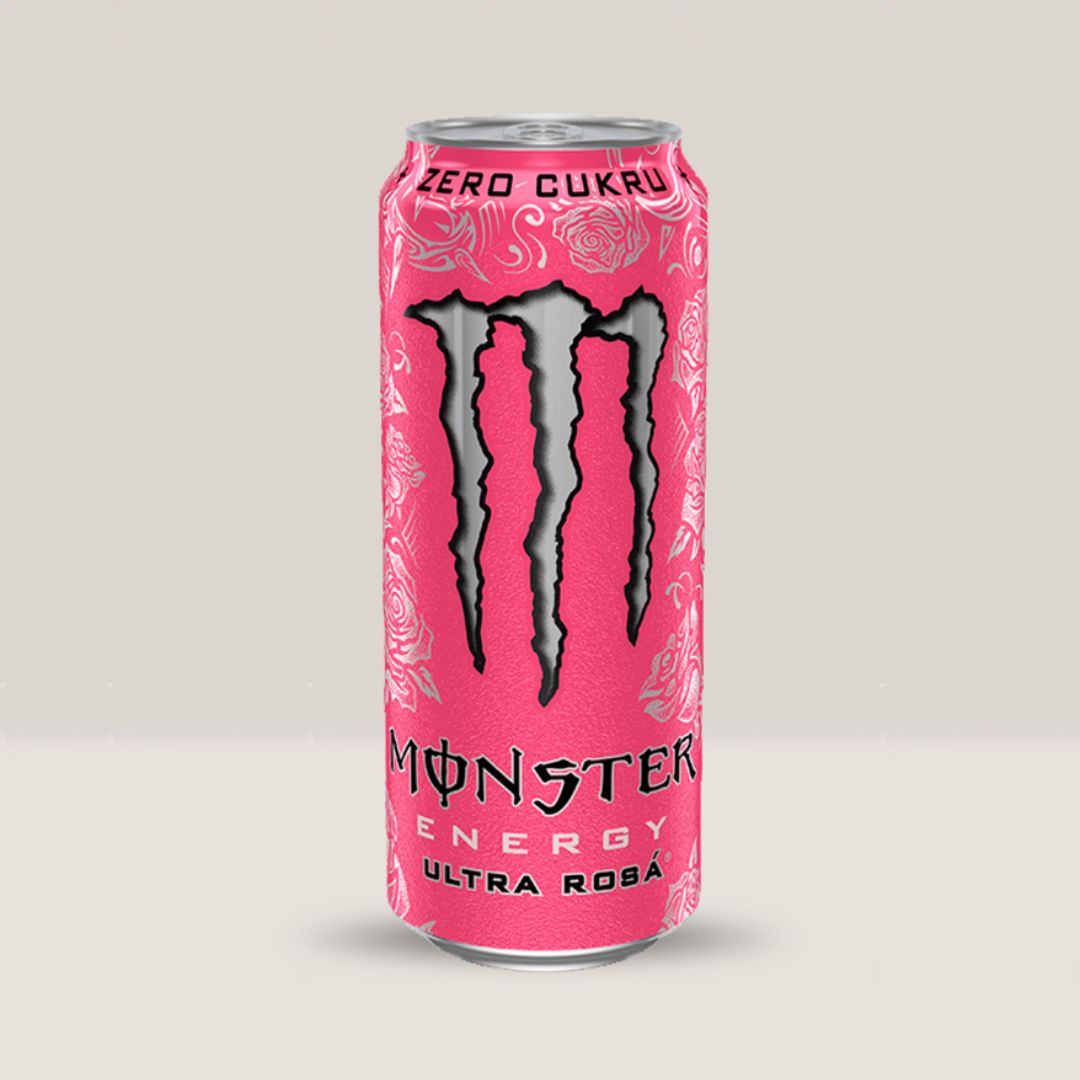 Băutură Energizantă Monster Energy Ultra Rosa (energie curată, focus mental, zero zahăr, zero calorii) – 500 ml / 1 porție | MONSTER ENERGY