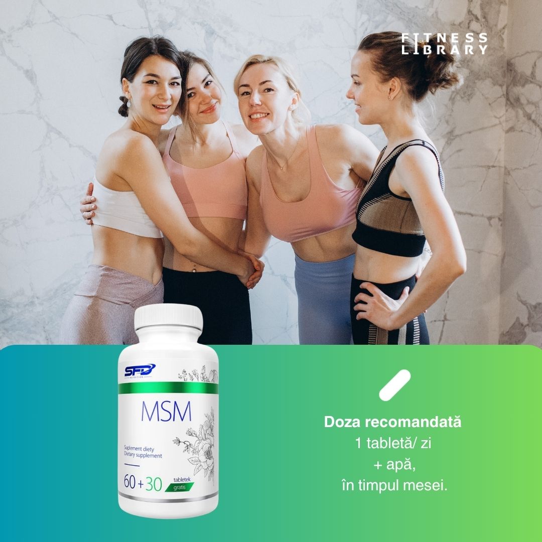 Articulații flexibile cu MSM SFD Nutrition. Metilsulfonilmetan pentru confort zilnic.