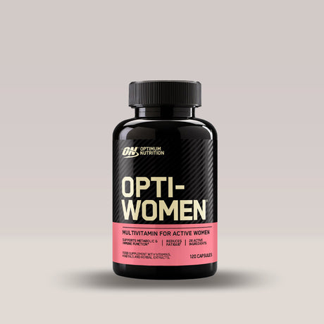 Flacon de multivitamine pentru femei Optimum Nutrition Opti-Women. 120 de capsule.
