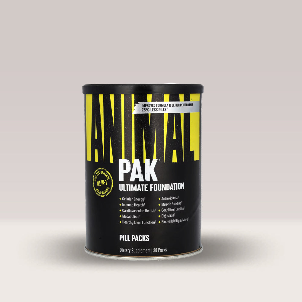 Animal Pak: Nutriție completă pentru performanță maximă și regenerare rapidă.