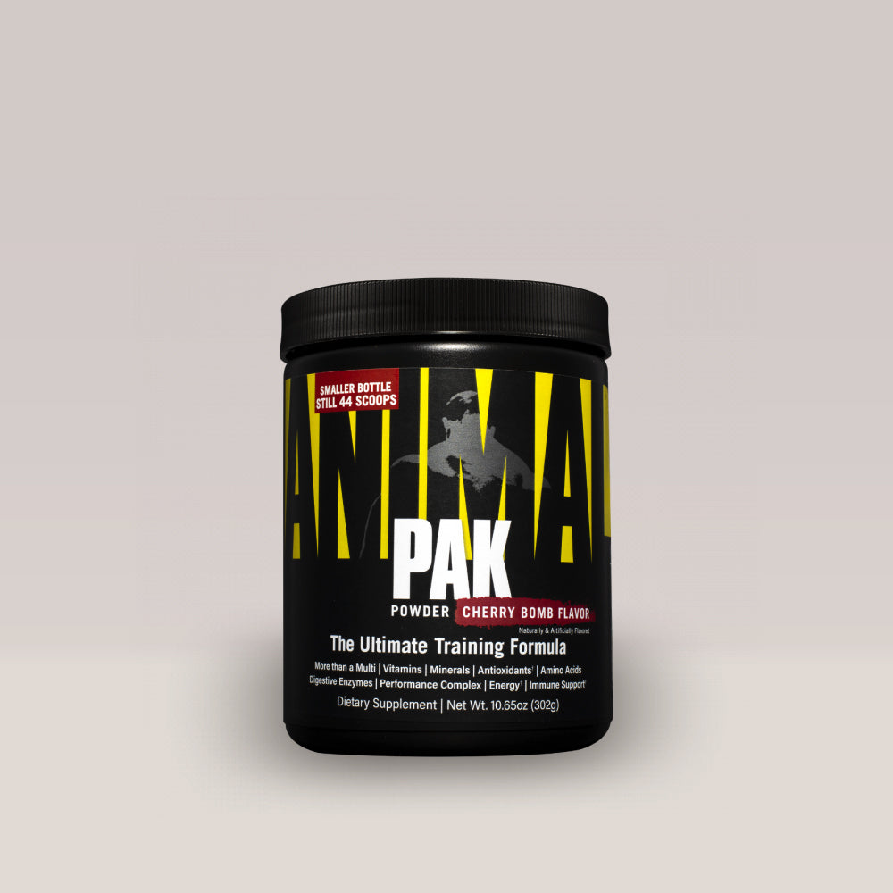 Imagine cu suplimentul multivitaminic Animal Pak Powder de la Universal Nutrition, 302g.