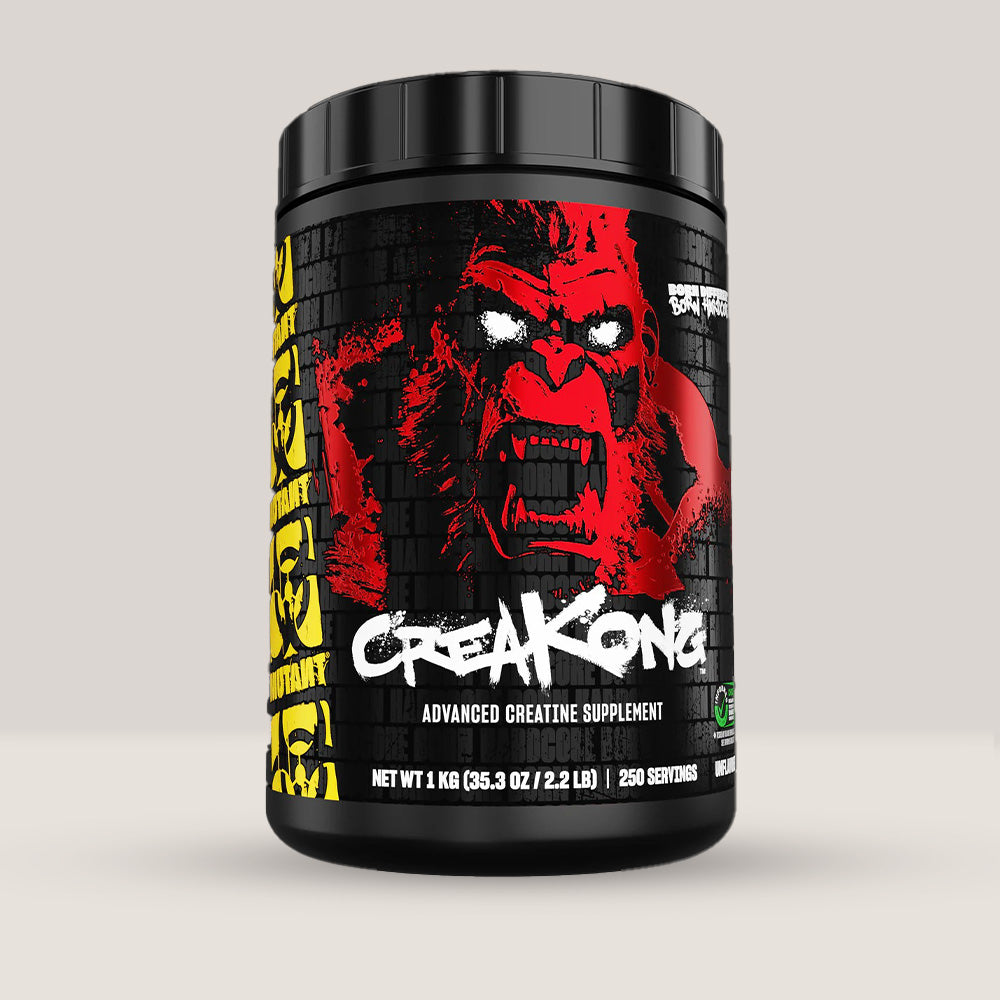 Cutie de MUTANT® CREAKONG™ (1kg, 75 de serviri), o formulă de creatină cu 3 tipuri de creatină pentru creșterea performanței.